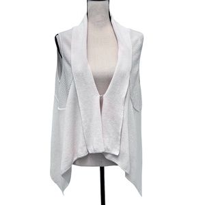 ALICE + OLIVIA CREAM LINEN KNIT SWEATER VEST